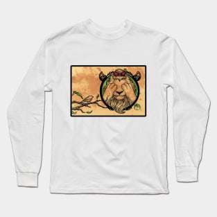 The Cowardly Lion and Little Bird - Black Outlined Version Long Sleeve T-Shirt